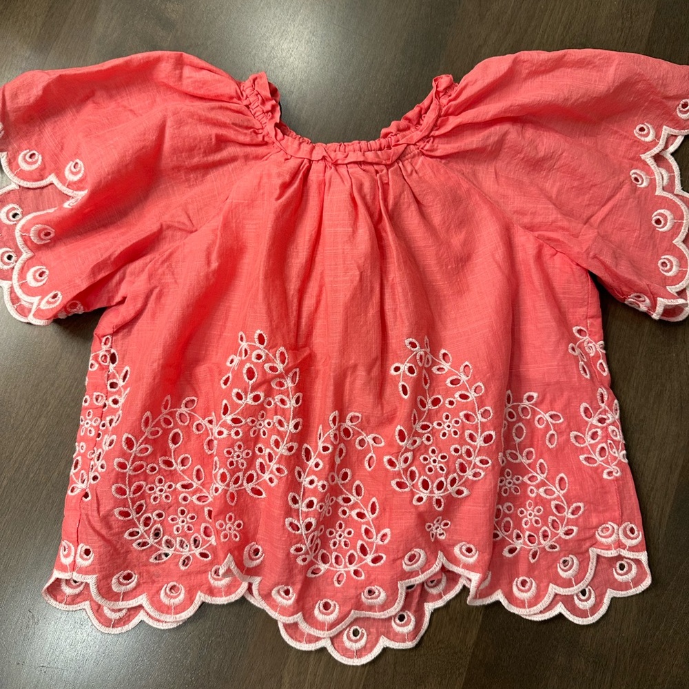Zimmermann Pink Embroidered Kids Blouse LIKE NEW!! 🌼 2T